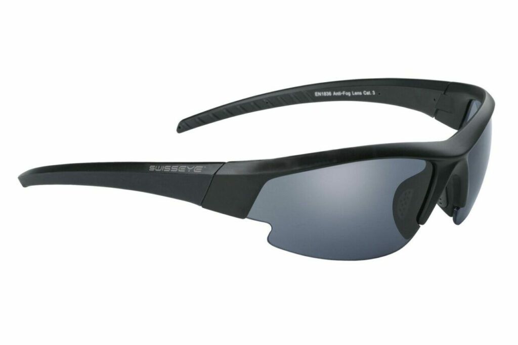 Produktbild von Swiss Eye Gardosa Ballistic Sonnenbrille – Bruchsicher, 3 Wechselgläser, Armee-Optik, Schwarz